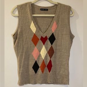 Argyle multicolor sweater vest